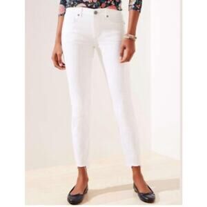 LOFT Curvy High Waist Skinny Ankle Jeans 29 8 White
